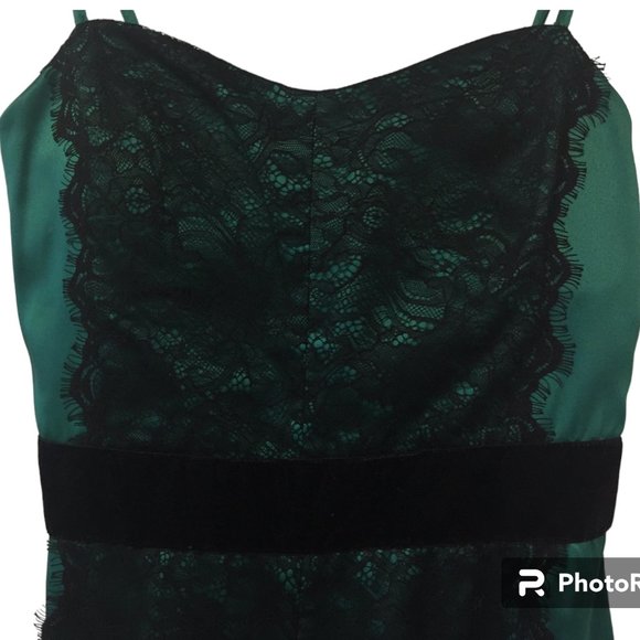 Spaghetti Strap Mini Dress in green color - Picture 6 of 11